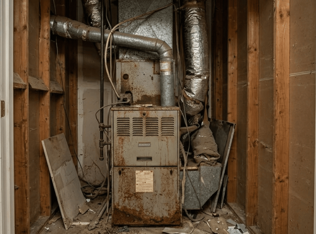 Before: Full HVAC Installation — Buckhead, Atlanta